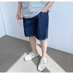 남성 와이드 린넨 데님 반바지 여름 와이드핏 썸머 팬츠 캐주얼 남녀공용청 청반 넨팬츠