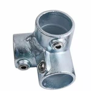 다용도 파이프클램프 실버 인테리어 조인트 파이프랙 소켓 메탈 스텐 원형 조립 자재 배관 아시바 연결