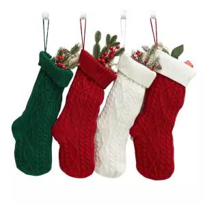 트리장식 크리스마스 대형 니트 양말 3컬러세트선물 오너먼트 주머니