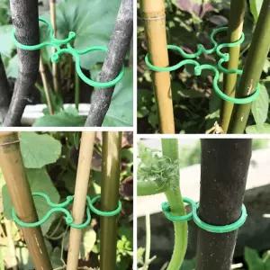 키밍 8자형 버클 지지대 500p 식물 고정 넝쿨 홀더원예 정원 거치대 장식 도구 재사용 타이 가든 고리 8자