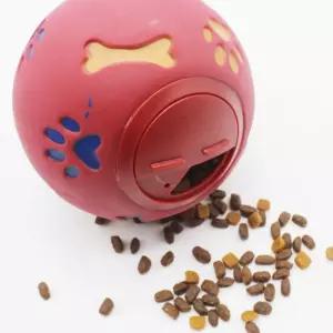 쥬쥬 강아지 간식 장난감공 14cm 레드감 훈련감 애견감 노즈워크 워크볼 간식볼 스낵볼