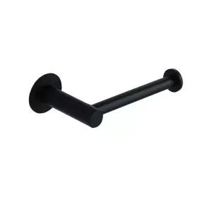 (블랙) 무타공 부착식 스테인레스 휴지 화장지 걸이스텐 욕실인테리어 화장실 크롬 두루마리