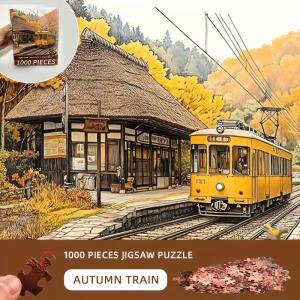 1000피스 가을 기차 퍼즐 - 포함 생생한 단풍나무 숲 풍경 크리스마스 or 생일을 타입 이상적인 홈 장식 OR