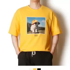 KING 커플시밀러룩 고양이반팔티