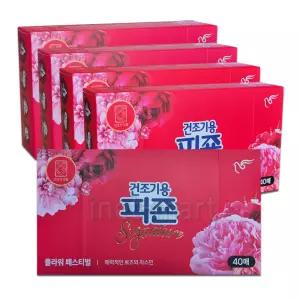 [피죤]건조기용 섬유유연제 플라워페스티발 40매 x 5개