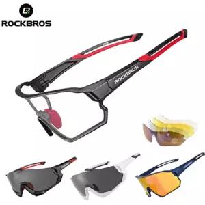 락브로스 스포츠고글 선글라스 자전거 라이딩 방풍 미러 변색 편광 고글 도수클립 포함등산 낚시