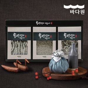 바다원 [명절선물세트] 명품 통영 멸치세트(중량 630g, 볶음용 멸치 외 2종)