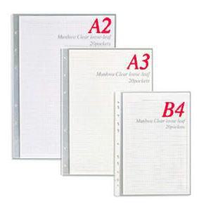 클리어화일A4 내지 속지 리필 고급형 20장 40장 B4 A3 선택형 20매 40매 바인더 인덱스 화일 두꺼운속지