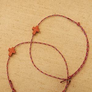 굿트리 십자가팔찌 인견오색줄 - 사순절 고난주간 부활절십자가