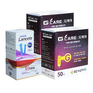 녹십자 지케어 혈당시험지100매(27년8월)+침100매+솜100매