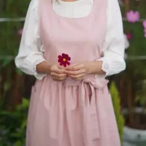 장금이 앞치마 롱 린넨 광목 원피스 한복 전통 카페