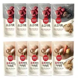 비비고 소고기죽420g X5봉+버섯야채죽 420g X5봉/총10봉