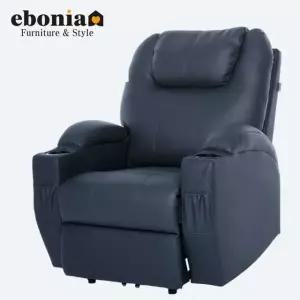 [농심쇼파 NS건강한특가] 이오 1인용 전동 리클라이너 컵홀더형 이지클린 에어레더 가죽