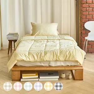 아망떼 허니듀 무소음 무자극 체크 차렵이불 SS/Q/K