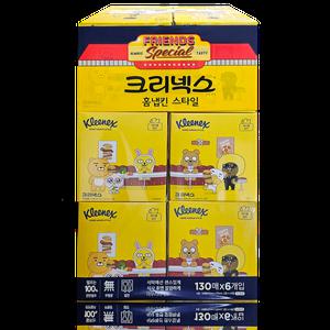 크리넥스 홈냅킨 스타일 미니 카카오 130매6입 x 1팩