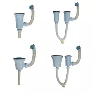 국산 싱크대 배수통 세트 싱크통 교체 하수구 배관 배수관 씽크대 대형 소형 1볼 2볼