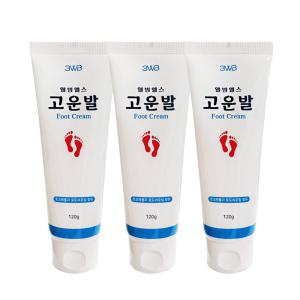 웰빙헬스 고운발 풋크림 튜브 발각질 보습 120g 3개