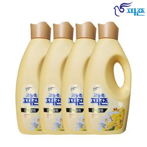 피죤 강력탈취 고농축 섬유유연제 용기 2L 4개 써니가든