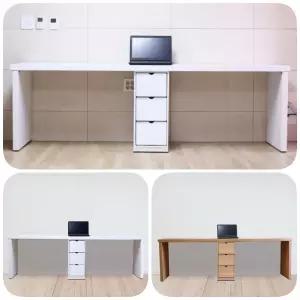 서랍형 쌍둥이책상 자매 형제 남매 커플 2인용책상 2400