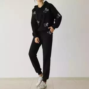 [핑크시슬리] SET/미키 전판핫픽스 후드 트레이닝세트