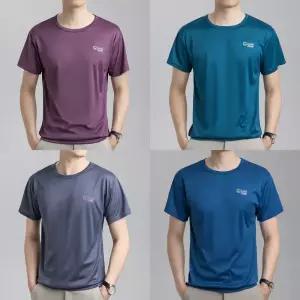 라운드 쿨티셔츠 시원한 남성 여름 반팔티 아웃도어 냉감 쿨 아이스 티셔츠 런닝 아이스티 쿨티