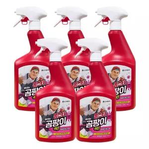 엘지생활건강 홈스타 맥스프레쉬 뿌리는 곰팡이싹 세정제 900ml 5개 / 욕실 물때 찌든때 곰팡이제거 청소세제