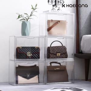 투명 아크릴 가방 보관함 다용도 정리대 명품 가방장 진열대 정리함 수납함 신발 핸드백 책 케이스 화장품