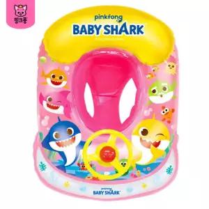 핑크퐁 아기상어 자동차 쿠션 보행기튜브 물놀이튜브 핑크