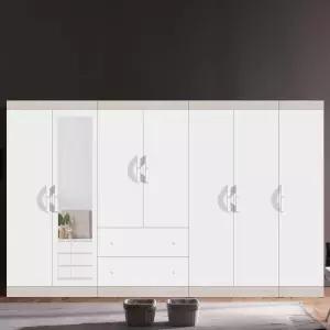 거울형 이느낌 10자세트 투서랍장 양복장 이불장 틈새장 옷장세트 신혼가구 원룸가구