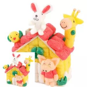 MF100 플레이콘 동물집저금통 5인용 물감찍기 플레이콘물감도구