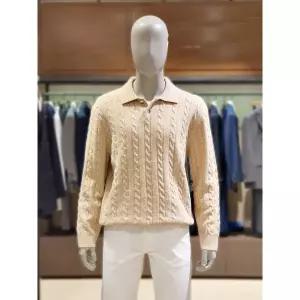 갤러리아 킨록 F/W 오버핏 케이블 카라니트 베이지 (TIY34)