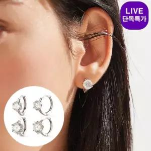 14K 클라라 모이사나이트 6프롱 링귀걸이 5부)