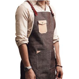 남성 주방 공방 유치원앞치마 빵집앞치마 세련된 미술 포켓 데님