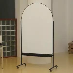 아치형 이동식 양면자석화이트보드 1000x1500mm 블랙색상