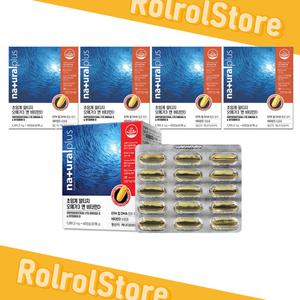 내츄럴플러스 차태현 저온 초임계 알티지 오메가3 비타민D 60캡슐 5박스(10개월분) 혈행 눈건조 기억력개선