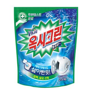 옥시크린 표백제 세탁세제 2.5kg 교체용 1개 세탁보조제