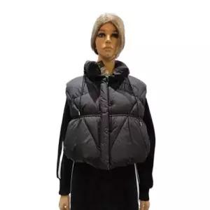 [에고이스트] 사선 퀼팅 하이넥 크롭 베스트 EP4ONV-51