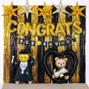 졸업가랜드 풍선세트 골드 포토존 축하 파티 장식