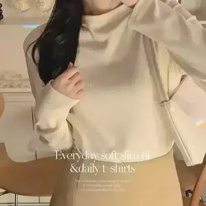 핫핑 [쫀쫀/베이직템] 소브닝 반폴라넥 쫀쫀 슬림핏 이너 골지티셔츠