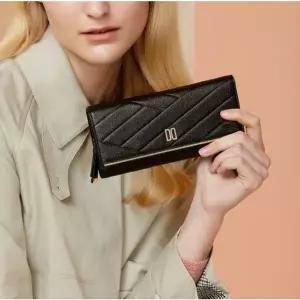 [NS홈쇼핑]DCWA5E411 닥스 블랙 칼라일 패턴 골드 DD 3단 장지갑[34921559]