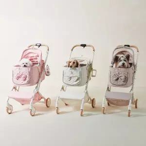 마더스 리본 강아지 유모차 원터치형 분리형 가벼운 개모차 실속형 반려견 반려묘