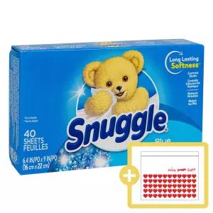 (내일도착)스너글 건조기 시트 드라이시트 블루 스파클 40매 1개+보관용 지퍼백