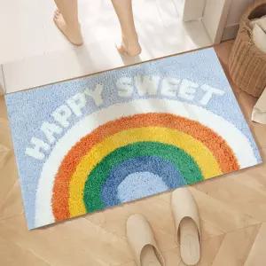 모니즈 [1 + 1]_간편세탁 해피레인보우 논슬립 극세사 발매트 2종