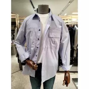 갤러리아 23 S/S 본 스카이블루 포켓 디테일 오버핏 셔츠  BN3MBA673