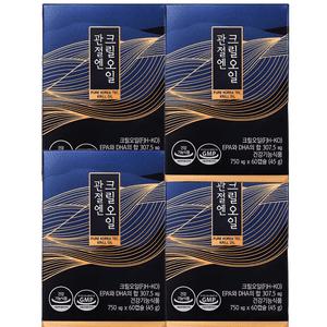 프롬바이오 관절엔 크릴오일 4개월 60캡슐X4박스 통증관리