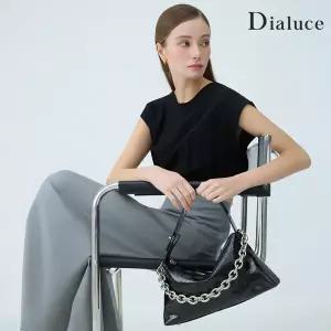 [론칭가 99000원] 디아루체 25SS 소가죽 100% 크리스탈 미디움 턴락백(+탈부착 실버체인+숄더끈)