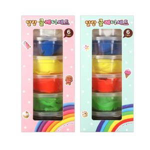 3000 말랑 클레이 세트 6색 미니어처만들기 점토 클레이놀이 DIY 교육용 미술놀이