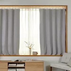 [모던하우스] 슬리피 100%암막 핀타입 반창문커튼 140x160 그레이 2p