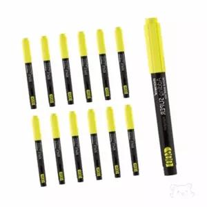 YWstore 에딩슈퍼 형광펜 옐로우 12개 육각형광펜