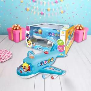핑크퐁 아기상어 싱어롱 비행기 LED 사운드 멜로디 항공기 이륙착륙 역할놀이 모형 장난감